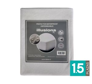 Protector colchón Waterproof blanco 1.5 plazas