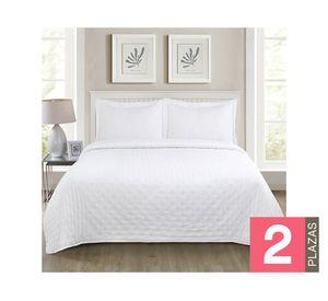 Quilt microfibra Roma blanco 2 plazas