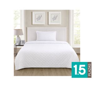 Quilt microfibra Roma blanco 1.5 plazas