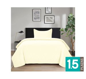 Quilt microfibra Roma butter 1.5 plazas