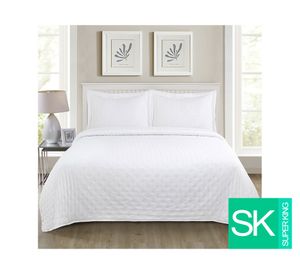 Quilt microfibra Roma blanco Súper King