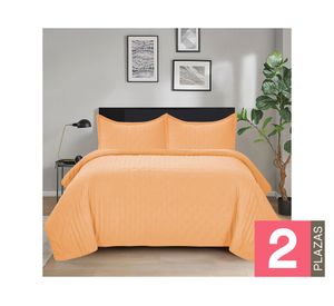 Quilt microfibra Roma mandarín 2 plazas