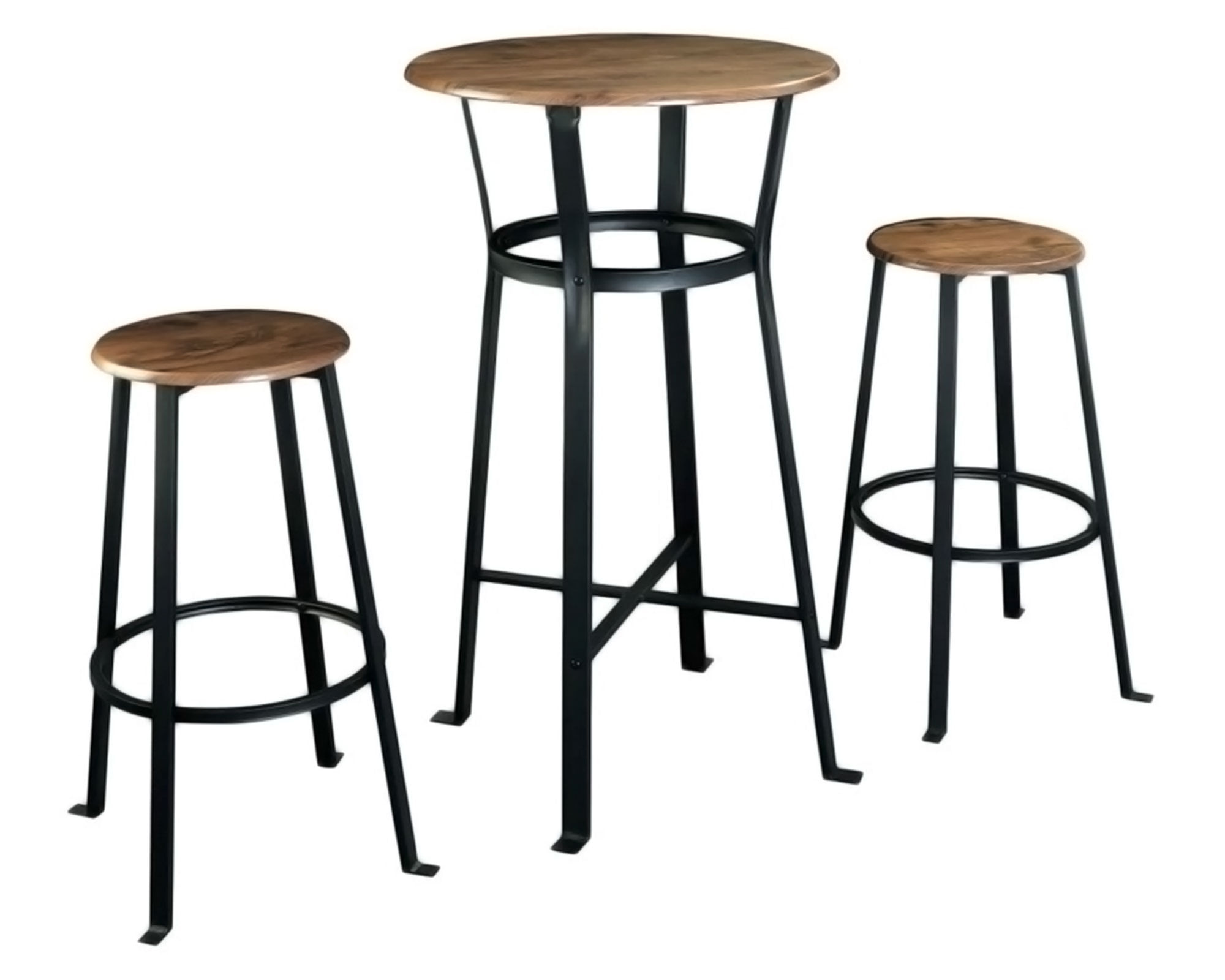 Genérico Comedor 2 banquetas Murray café 108x60x60 cm