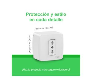 Casquete armado enchufe 10/16A blanco