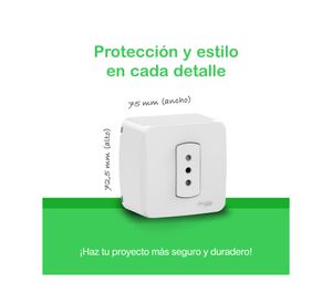 Casquete armado enchufe Simple 10A 250V blanco