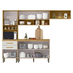 Kit mueble de cocina Mery Ann marroco off white 256.4 cm