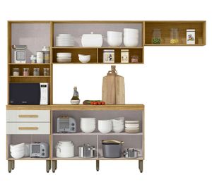 Kit mueble de cocina Mery Ann marroco off white 256.4 cm