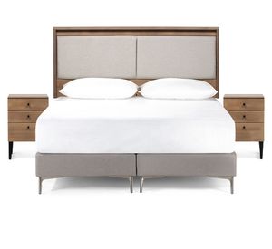 Set respaldo + velador Paul King latte