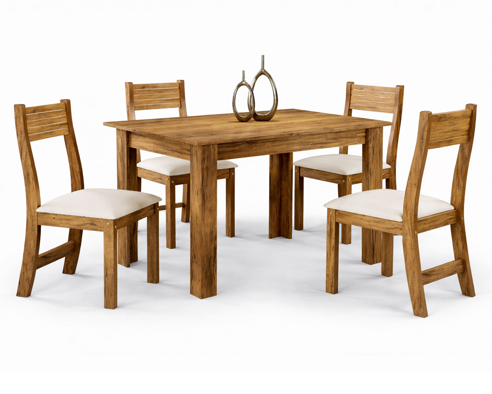 Alaia Home Comedor 4 sillas Destiny beige 75.1x110x75 cm