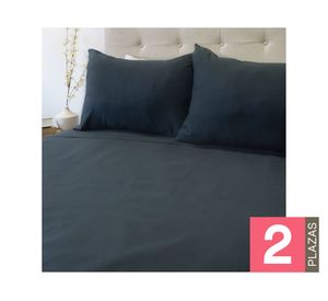 Juego sábanas 2 plazas 210 hilos Lisas negro