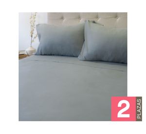 Juego sábanas 2 plazas 210 hilos Lisas gris