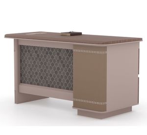 Escritorio 2 cajones Concord beige/café 75x140x70 cm