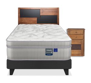 Cama europea Paradise 1.5 plazas base normal + set Colonia