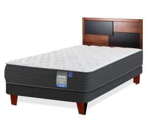 Cama europea Europedic Dual 1.5 plazas base normal + respaldo Colonia