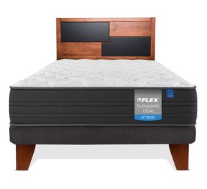 Cama europea Europedic Dual 1.5 plazas base normal + respaldo Colonia