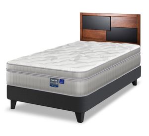 Cama europea Paradise 1.5 plazas base normal + respaldo Colonia