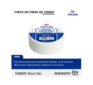 Cinta fibra de vidrio 10 cm 45 m