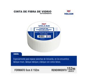Cinta fibra de vidrio blanco 5x1520 cm
