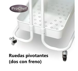 Carro Organizador Multiuso Blanco Bandejas Plásticas