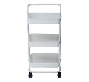 Carro Organizador Multiuso Blanco Bandejas Plásticas