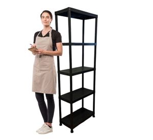 Estante Plástico 60x30x173 cm. 5 Bandejas removibles