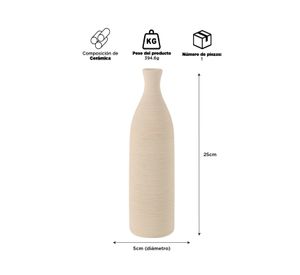 Florero Cerámica Caqui 25cm