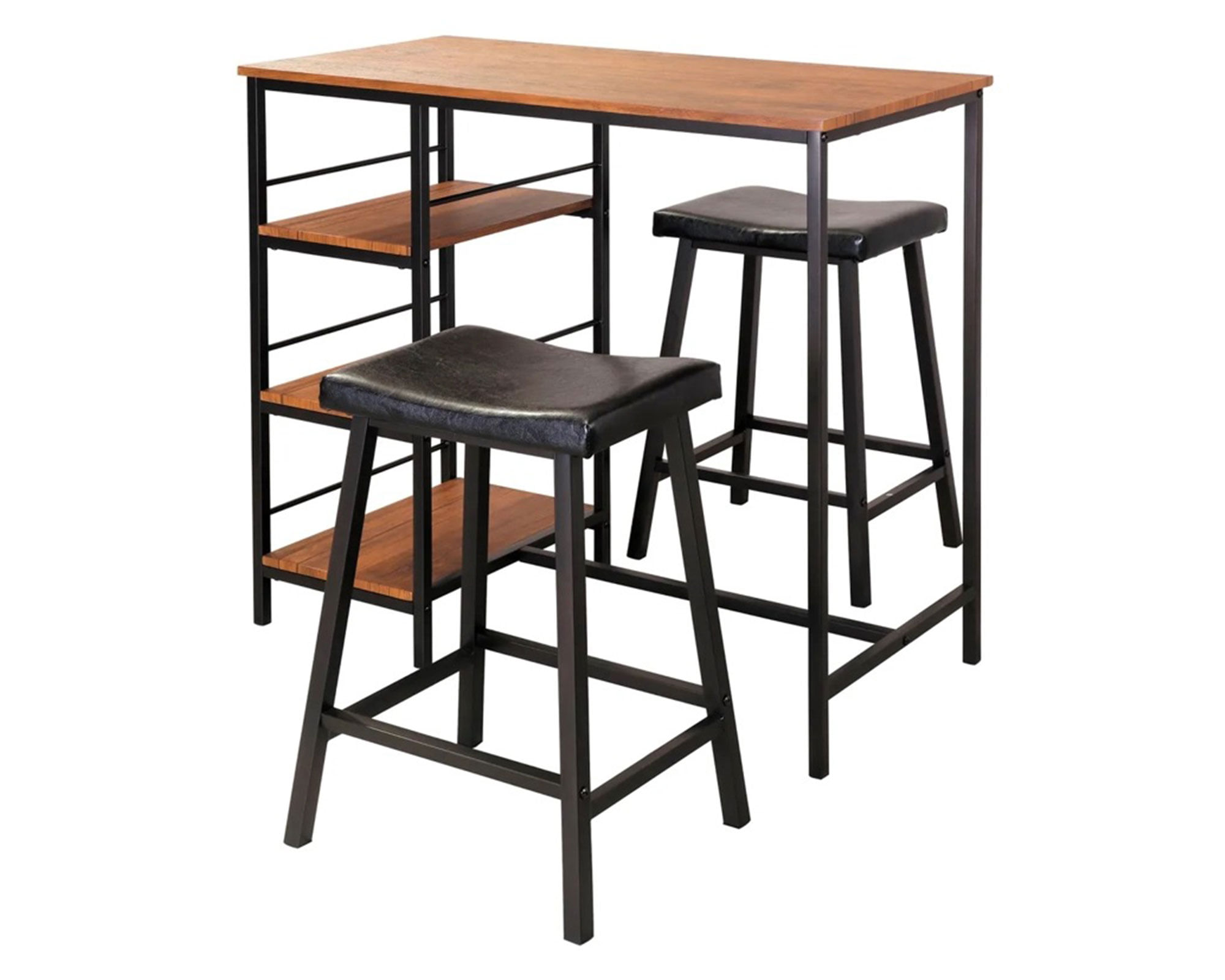 Genérico Juego comedor 2 banquetas Vesant 91x102x50 cm