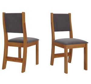 Comedor 4 sillas Legado gris 78x90x90 cm