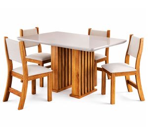 Juego comedor 4 sillas Heritage beige