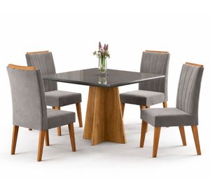 Comedor 4 sillas Hera gris
