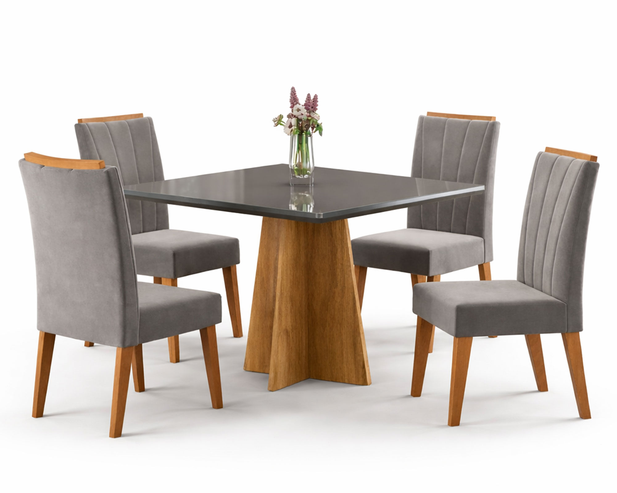 Alaia Home Comedor 4 sillas Hera gris