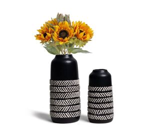 Jarrón espiga negro 2 piezas