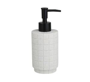 Dispensador jabón cuadrado poliresina blanco