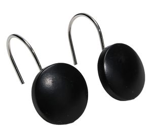 Set ganchos cortina negro 12 un.