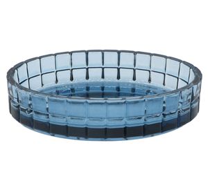 Jabonera vidrio azul