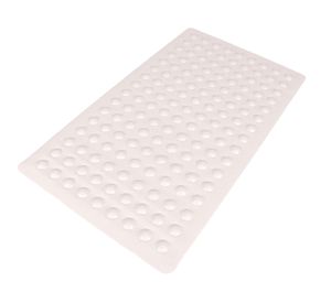 Piso baño antideslizante goma blanco 70x40 cm