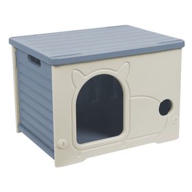 Casa gato 54x41x38cm azul