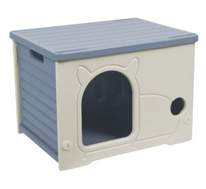 Casa gato 54x41x38cm azul