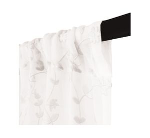 Cortina diseño flores 140x230 cm blanco