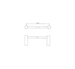 Toallero barra 46 cm Oz cromo