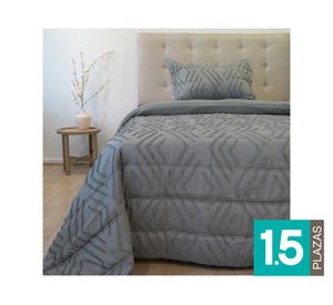 Plumón Touch gris 1.5 plazas