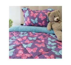 Plumón con sherpa Outboss estampado Kids 1.5 plazas D1