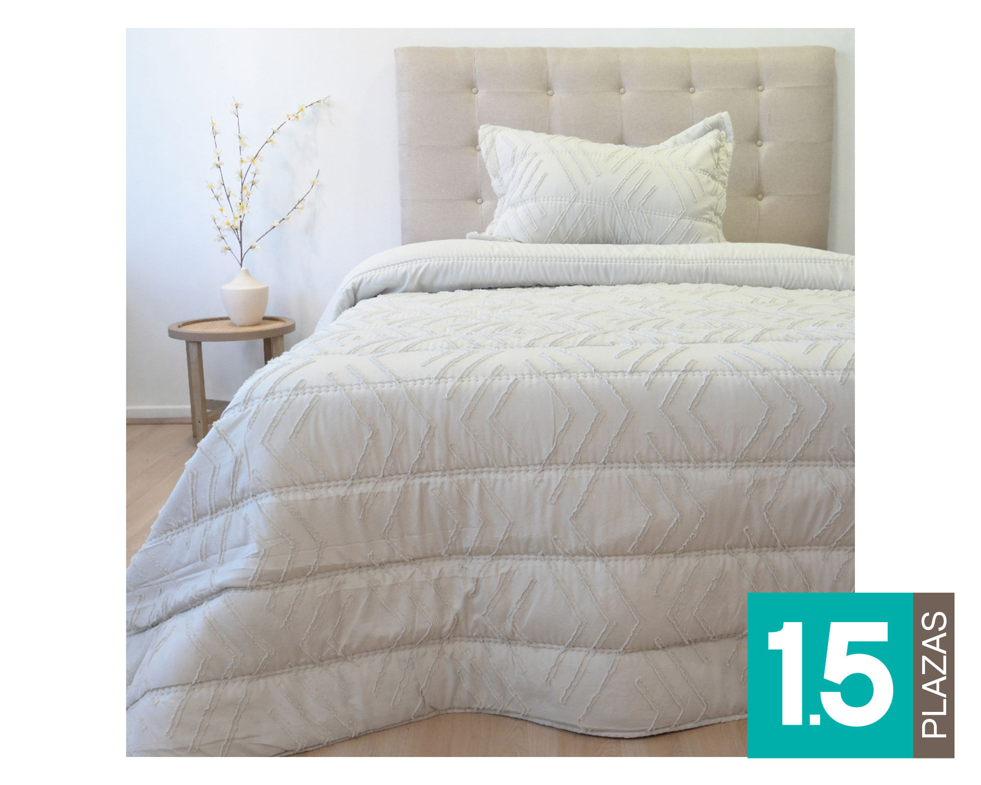Doral Plumón Touch beige 1.5 plazas