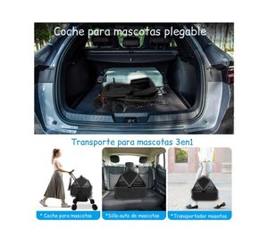 Carro paseo plegable mascota 2 en 1