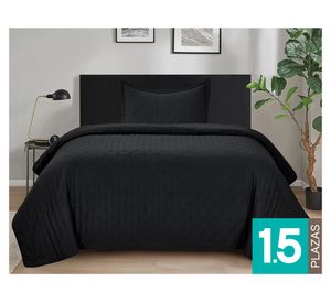 Quilt Roma negro 1.5 plazas