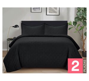 Quilt Roma negro 2 plazas