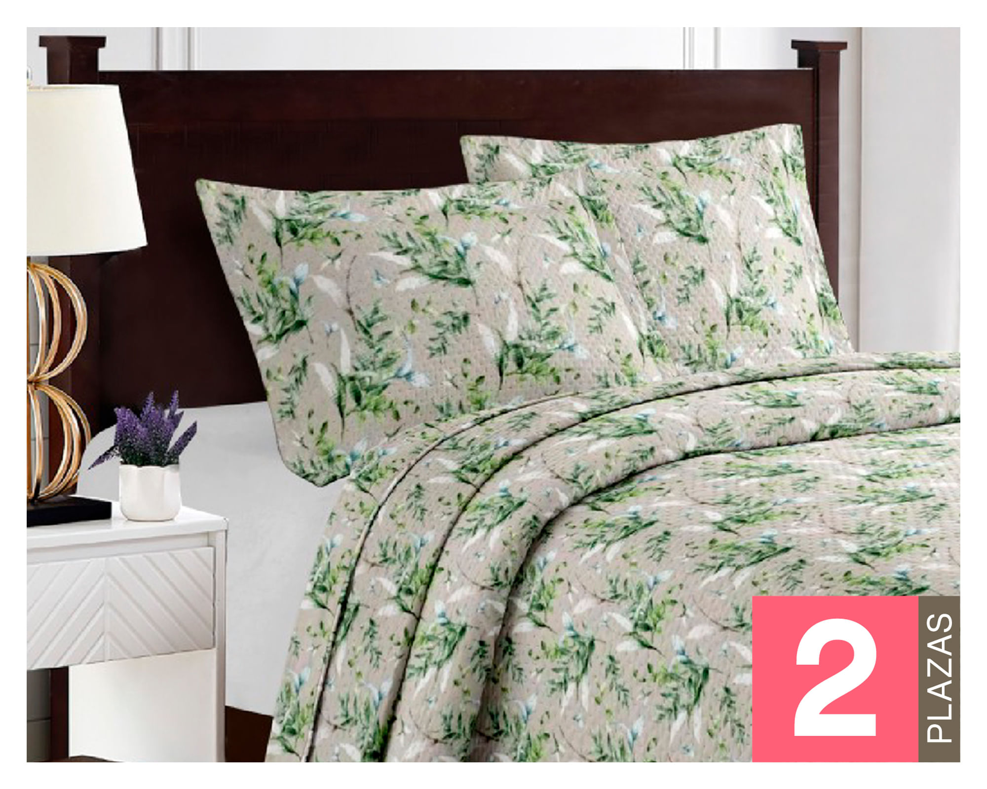 Illusions Quilt Breda verde 2 plazas