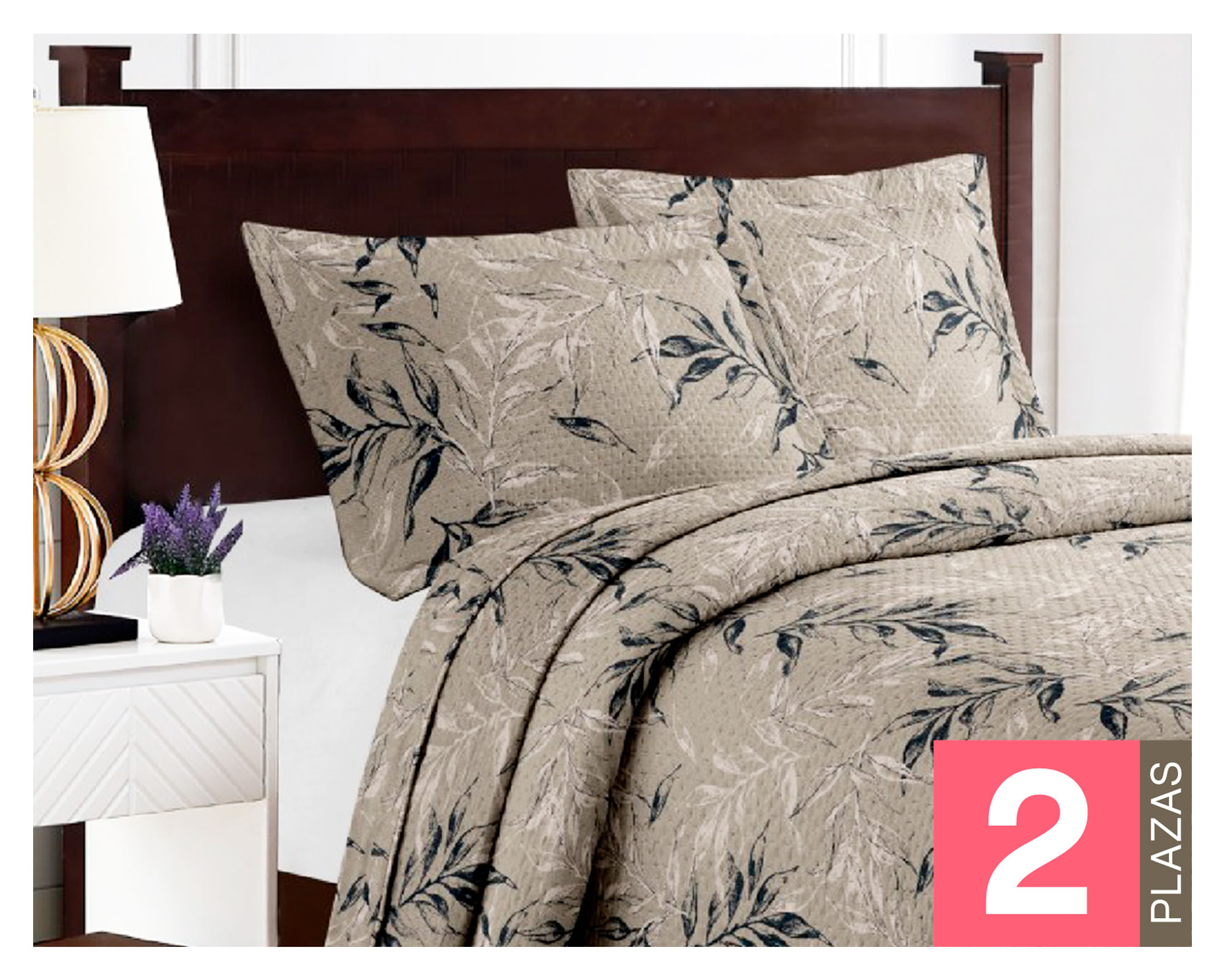 Illusions Quilt Breda beige 2 plazas