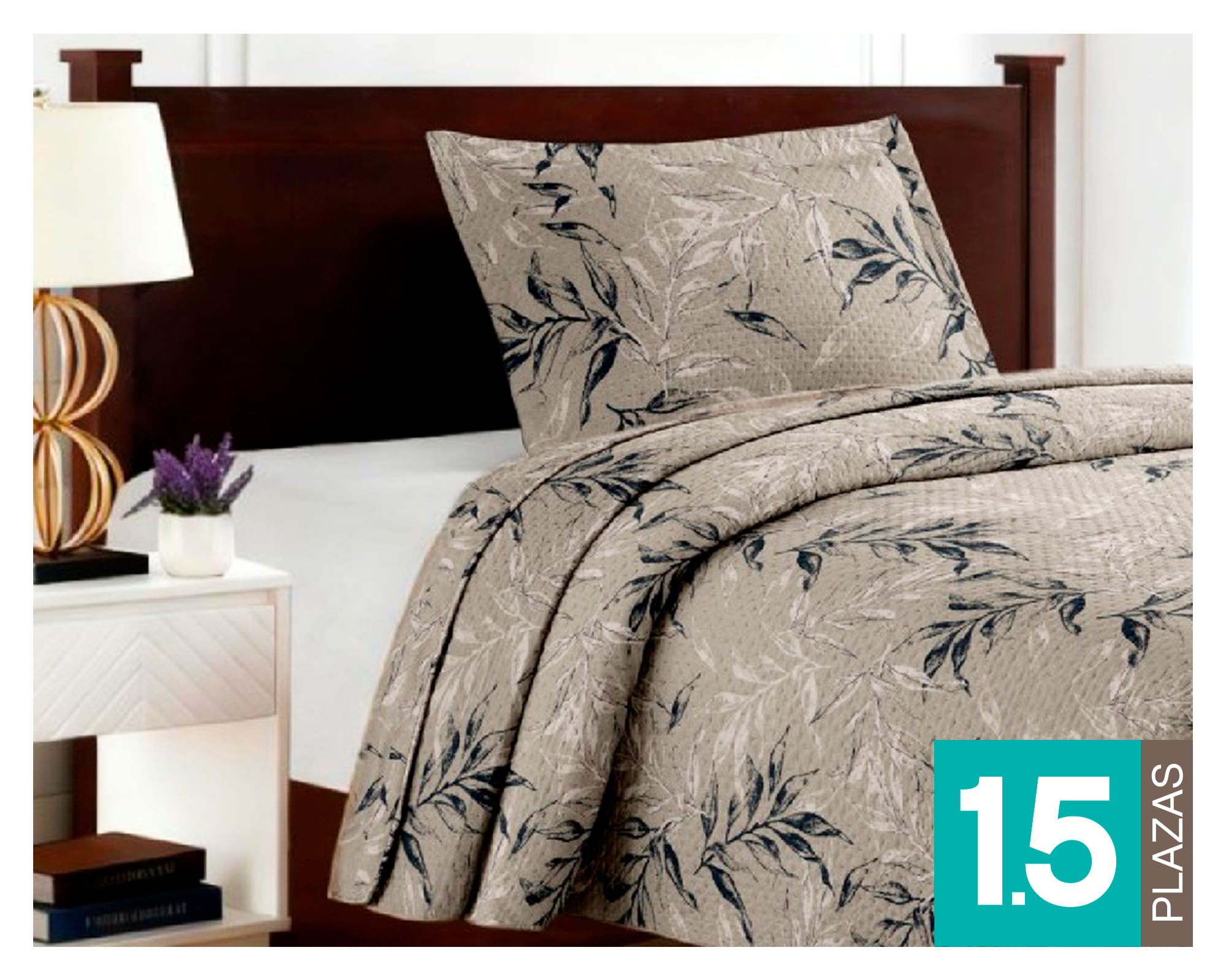Illusions Quilt Breda beige 1.5 plazas