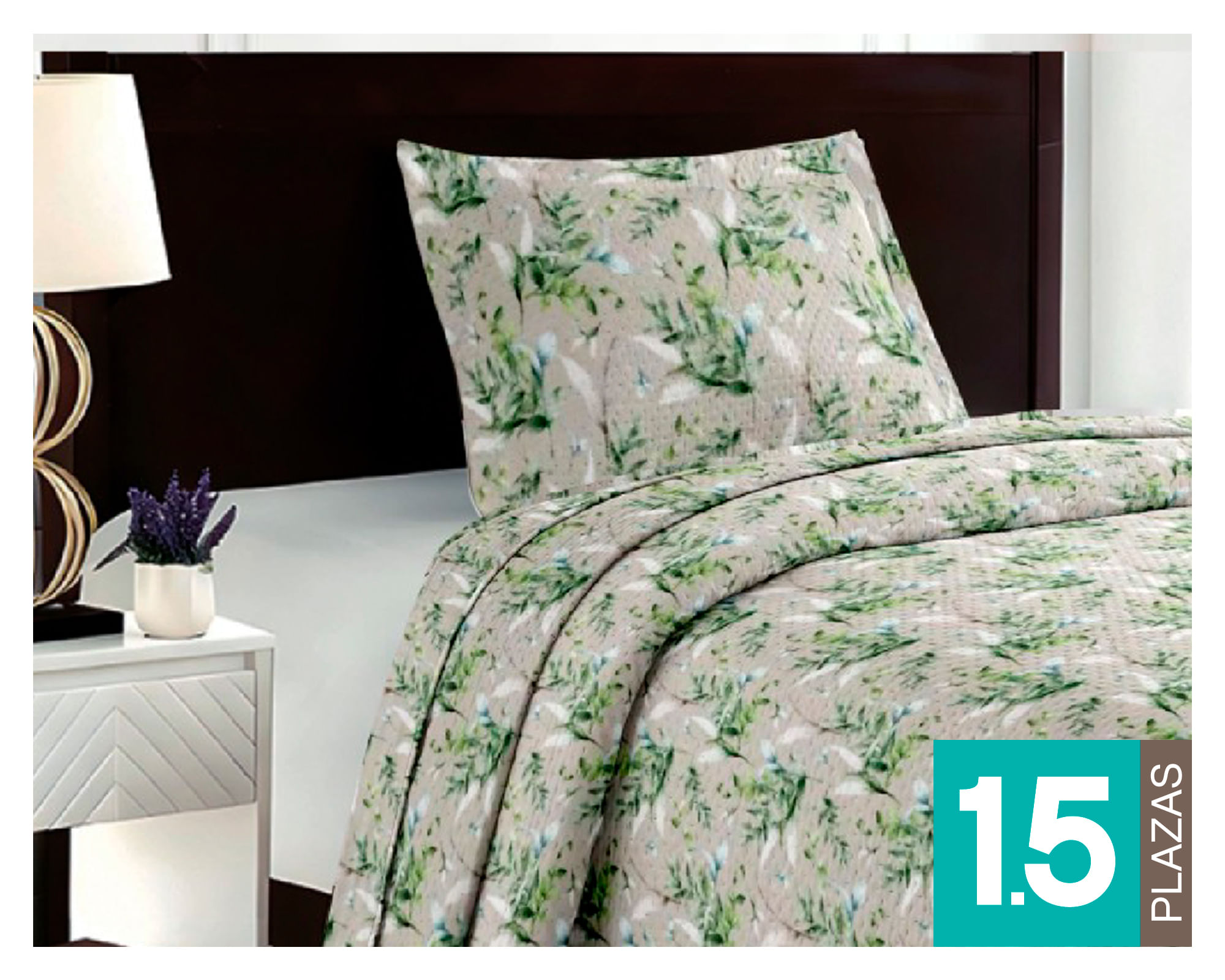 Illusions Quilt Breda verde 1.5 plazas